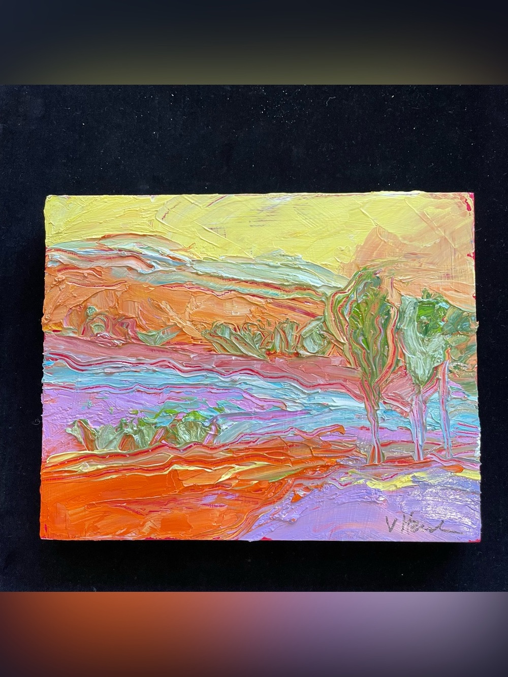 Sun Rise “An Original Oil Painting Impressionistic Style 10”x8”
